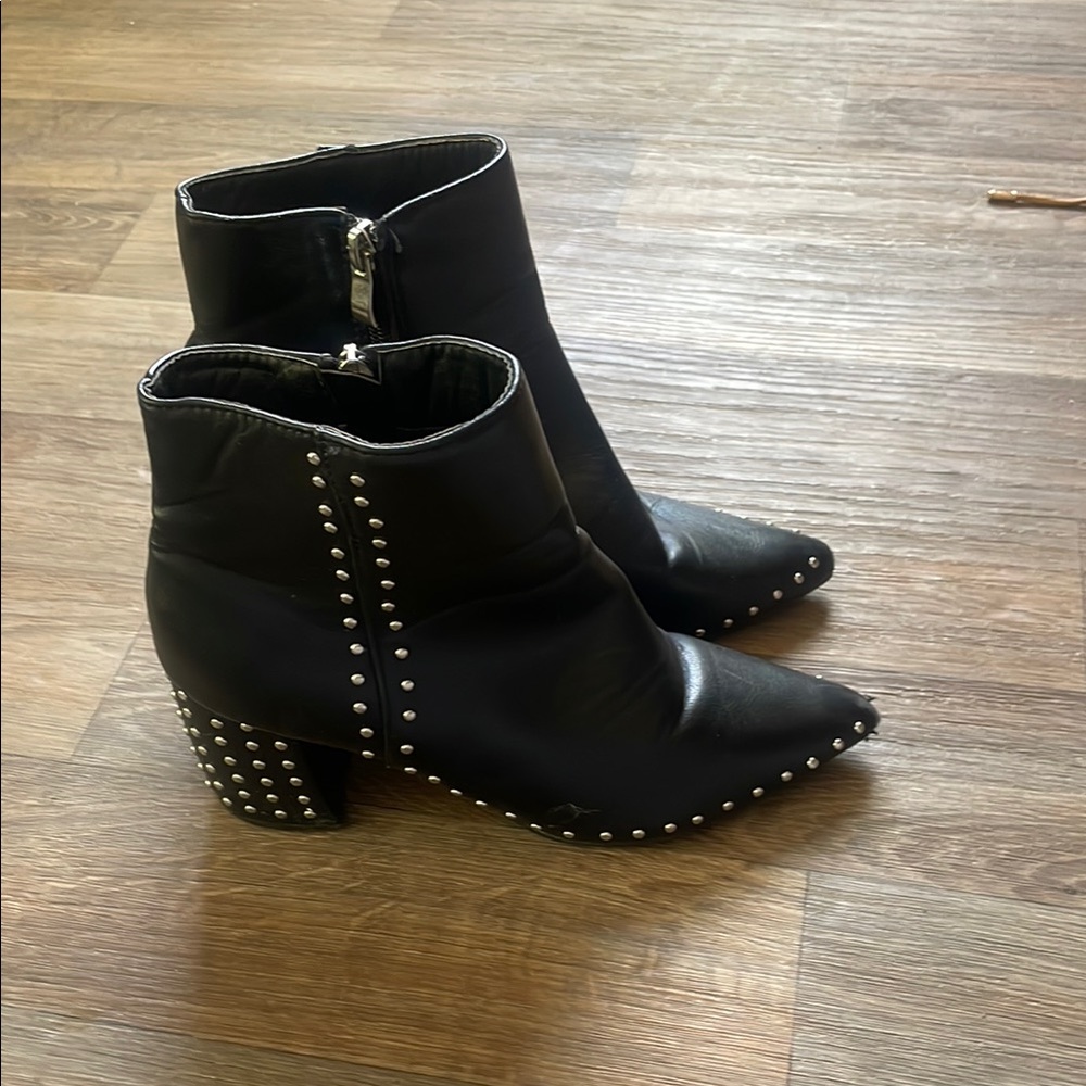 Studded Black Ankle Boots